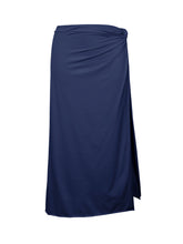 Load image into Gallery viewer, Product Front: Rio De Sol Beach Skirt Navy Long-Skirt-Knot