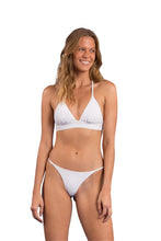 Load image into Gallery viewer, Model Front: Rio De Sol Top Top Bora-White Tri-Cos
