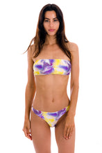 Load image into Gallery viewer, Model Front: Rio De Sol Top Top Tiedye-Purple Bandeau-Reto