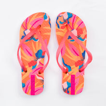 Load image into Gallery viewer, Product Front: Rio De Sol Flip-Flop Orange Bloom Slim