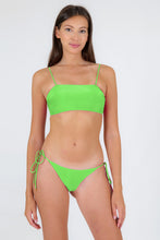 Load image into Gallery viewer, Model Front: Rio De Sol Set Set Lemon Bandeau-Reto Ibiza-Comfy