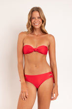 Load image into Gallery viewer, Model Front: Rio De Sol Bottom Bottom Microfibra-Chic-Red Madrid
