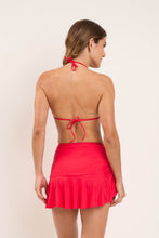 Load image into Gallery viewer, Model Back: Rio De Sol Beach Skirt Mini Skirt Rouge