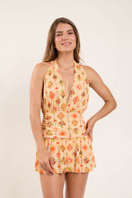 Load image into Gallery viewer, Model Front: Rio De Sol Mini Dress Mosaico Low Cut Dress