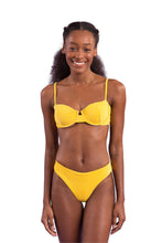 Load image into Gallery viewer, Model Front: Rio De Sol Set Set Malibu-Yellow Balconet Ciao