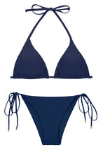 Load image into Gallery viewer, Product Front: Rio De Sol Set Set Navy Tri-Inv Lacinho