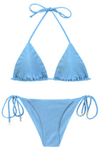 Load image into Gallery viewer, Product Front: Rio De Sol Set Set Shimmer-Baltic-Sea Tri-Inv Cheeky-Tie