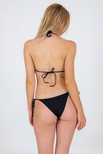 Load image into Gallery viewer, Model Back: Rio De Sol Bottom Bottom Nero Lacinho
