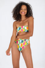 Load image into Gallery viewer, Model Front: Rio De Sol Set Set Garden-City Bandeau-Reto Hotpant-Cos
