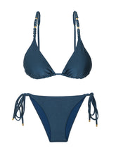 Load image into Gallery viewer, Product Front: Rio De Sol Set Set Shimmer-Shark Lia-Noa Lacinho
