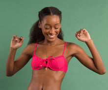 Load image into Gallery viewer, Image 12: Rio De Sol Top Top Dots-Virtual-Pink Balconet-Tie
