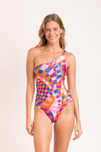 Load image into Gallery viewer, Model Front: Rio De Sol One-Piece Funny Santorini
