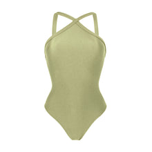 Load image into Gallery viewer, Product Front: Rio De Sol One-Piece Oliva High-Neck
