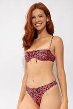 Load image into Gallery viewer, Image 07: Rio De Sol Top Top Coral-Feline Balconet-Tie
