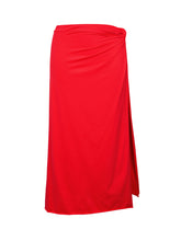 Load image into Gallery viewer, Product Front: Rio De Sol Beach Skirt Rouge Long-Skirt-Knot
