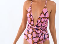 Load and play video in Gallery viewer, Video: Rio De Sol One-Piece Amore-Pink New Vegas
