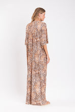 Load image into Gallery viewer, Model Back: Rio De Sol Beach Dresses Leopard Long Dress
