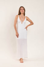 Load image into Gallery viewer, Model Front: Rio De Sol Beach Dresses Memphis-White Saida Yara
