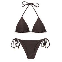 Load image into Gallery viewer, Product Front: Rio De Sol Set Set Shimmer-Coffee Tri-Inv Cheeky-Tie
