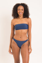 Load image into Gallery viewer, Model Front: Rio De Sol Top Top Navy Bandeau-Reto
