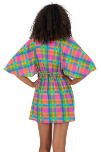 Model Back: Rio De Sol Beach Dresses Tulip-Garden Mini Dress