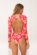 Load image into Gallery viewer, Model Back: Wednesday In Hawaii By Rio De Sol One-Piece Pua-Guava Surf
