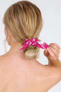 Pink-Palms Scrunchie